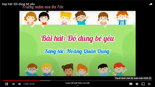 Dạy hát: Đồ dùng bé yêu_GV Vũ Thị Bích Việt